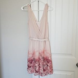 Dress, pink floral